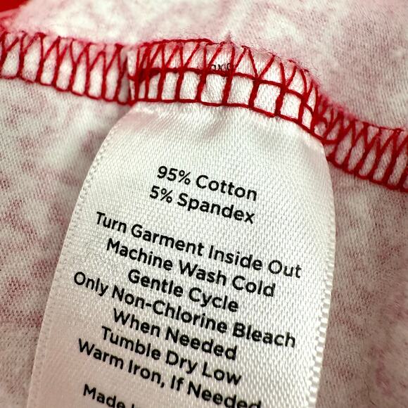 The TALBOTS Tee Small Red Cozy Soft Holiday Christmas Blouse Shirt Top Winter - Picture 7 of 8